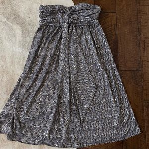 Express Strapless Tie Front Dress